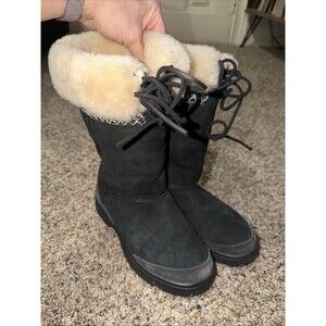 UGG Australia Brooks Tall Shearling Winter Boots Black SN 5273 Women’s Size 5